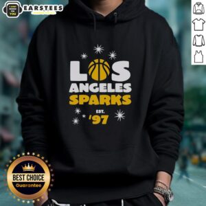 Good Los Angeles Sparks Star Power Est 97 Hoodie featuring vibrant team colors and logo, perfect for fans of women's basketball.