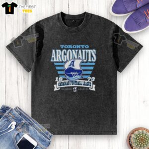 Retro washed T-shirt featuring the Hot Toronto Argonauts logo, perfect for Canadian football fans and stylish casual wear.