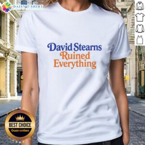 Original David Stearns Ruined Everything Ladies Tee featuring a stylish design for fans of the Milwaukee Brewers.