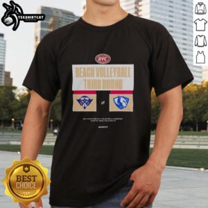 Original UT Martin vs Eastern Illinois 2026 OVC Beach Volleyball Third Round T-Shirt featuring vibrant graphic design.