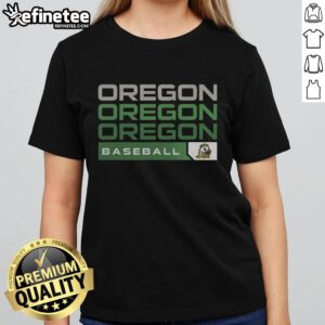 Good Oregon Ducks college baseball hype ladies tee featuring vibrant team colors and stylish design for fans.