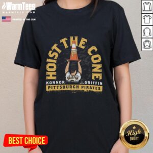 Stylish Pittsburgh Pirates Konnor Griffin ladies tee featuring vibrant colors and team logo, perfect for fans.