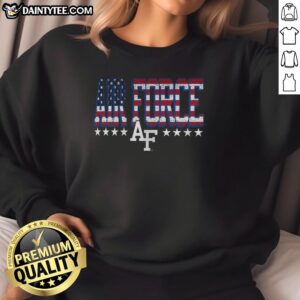 Nice Air Force Falcons tall type flag sweatshirt featuring vibrant colors and a stylish design for fans.