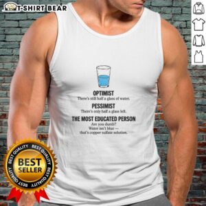 Official Half Full Logic Tank Top featuring a stylish design, perfect for casual wear and summer outings.
