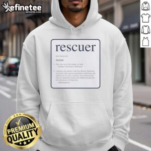 Official Rescuer Noun Meaning Definition T-Shirt - Image 2