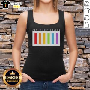 Stylish top featuring permanent colors in a tank top design, perfect for casual summer outfits and vibrant layering.