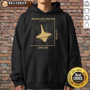 Cozy Good Dream State Analysis hoodie displayed on a hanger, featuring a stylish design and soft fabric for comfort.