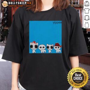 Premium Yippee Blue Album Cringey Ladies Tee featuring vibrant colors and a stylish design for casual wear.