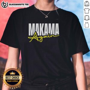 Alt Text: Hot Jovon Makama Again Norwich City signature ladies tee featuring stylish design and vibrant colors.