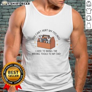 Top You Can't Hurt My Feelings Dad Tank Top featuring bold text design, perfect for casual summer outings.