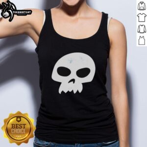 Vintage tank top featuring Nice Sid Skull logo from Toy Story, a classic Disney cartoon design for fans.