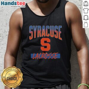 Alt Text: Vintage tank top featuring the Official Syracuse Orange X Lacrosse hype logo, perfect for fans and athletes.