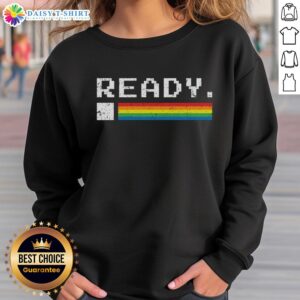 Funny Commodore 64 Ready Sweatshirt featuring retro gaming graphics and a playful design for nostalgic gamers.