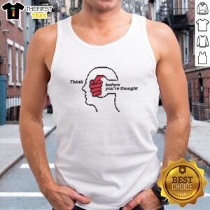 Official Think Before You Thought Cognitive Loop Tank Top featuring a stylish design for thoughtful fashion enthusiasts.
