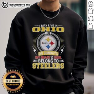 Awesome Pittsburgh Steelers NFL sweatshirt showcasing team pride for fans living in Ohio on game days.