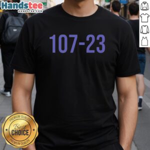 Alt Text: Premium 107-23 Golden State Valkyries T-Shirt featuring a stylish design and vibrant colors for fans and supporters.