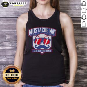 Top Mustache May 2026 tank top featuring a fun design to celebrate mustaches and care for your homies.