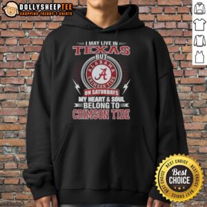 Cozy Alabama Crimson Tide hoodie with a slogan about loyalty, perfect for fans living in Texas on game days.