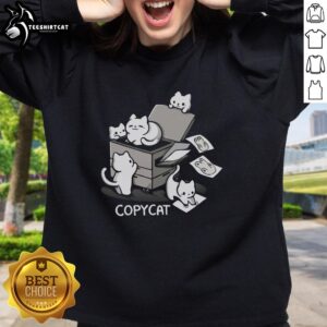 Cozy Good Copycat Printer Sweatshirt in vibrant colors, perfect for casual wear and showcasing your love for printing.