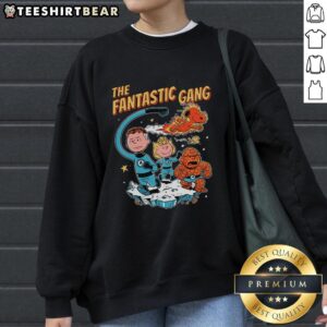 Alt Text: Cute Peanuts The Fantastic Gang Sweatshirt featuring beloved characters in a colorful design perfect for fans.