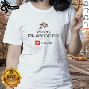 Premium Philadelphia 76ers Playoffs 2026 by Toyota ladies tee, featuring team colors and logo for stylish game day wear.