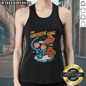 Cute Peanuts The Fantastic Gang tank top featuring colorful characters in a playful design for fans and collectors.