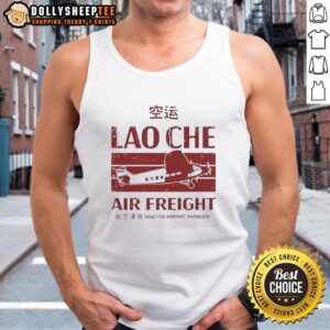 Nice Lao Che Air Freight tank top inspired by Indiana Jones and the Temple of Doom, featuring vintage graphic design.