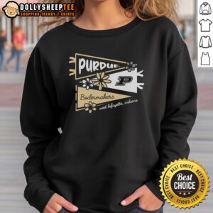 Nice Purdue Boilermakers flags on a sweatshirt in West Lafayette, Indiana, showcasing school spirit and team pride.