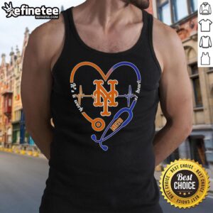 Official New York Mets stethoscope heartbeat tank top, a unique and stylish tribute for Mets fans and healthcare workers.