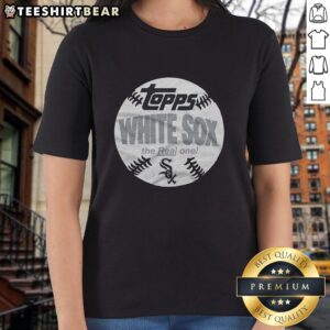Awesome Chicago White Sox MLB X Topps Baseball Ladies Tee featuring vibrant graphics and soft fabric for fans.