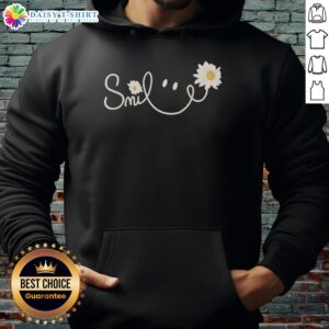 Official Smile Flower Hoodie featuring a vibrant floral design, perfect for casual style and comfort.