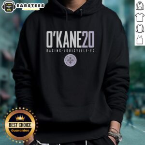 Hot OkaNE 20 Racing Louisville FC Hoodie featuring team colors and logo, perfect for fans and casual wear.