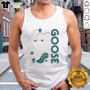 Nice Goose Faces Tank Top featuring playful goose illustrations, perfect for casual summer wear and bird lovers.