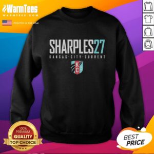 Nice Sharples 27 Kansas City Current KC logo sweatshirt featuring a stylish design perfect for fans and casual wear.