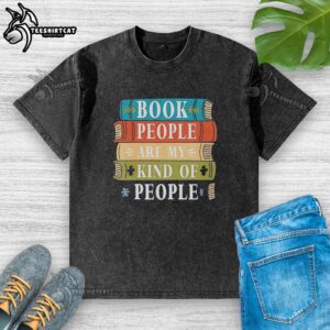 Good Book People Are My Kind of People book lovers washed t-shirt, perfect for literary enthusiasts and casual wear.