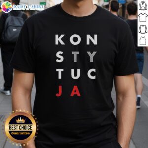 Nice Konstytucja Logo T-Shirt featuring a bold, colorful design representing Polish constitutional pride.