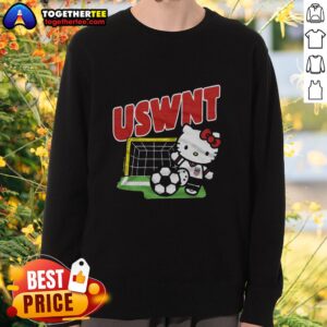 Top Hello Kitty X USWNT Kick Sweatshirt featuring a playful design and vibrant colors, perfect for fans and sports lovers.
