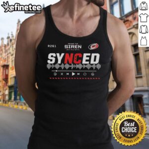 Carolina Hurricanes Sound The Siren 2025 Playoffs tank top featuring original synced design for hockey fans.