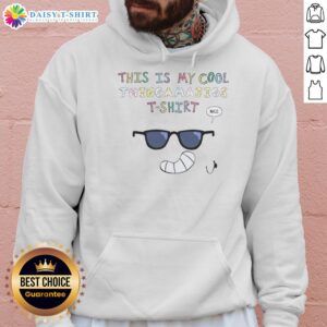 Alt Text: Stylish hoodie featuring 'Nice, This Is My Cool Thingamajigs' design, perfect for casual wear and unique fashion.