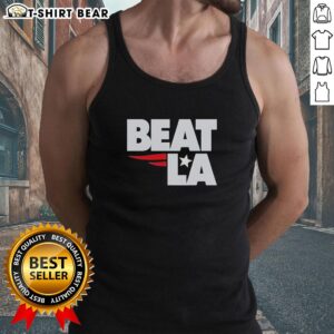 Good New England Patriots beat LA tank top featuring team colors and logo, perfect for fans celebrating a victory.