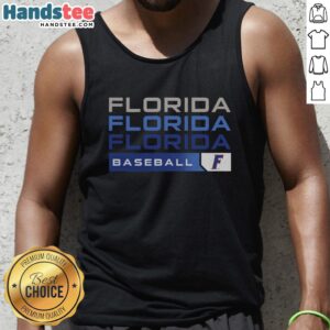Florida Gators college baseball hype tank top featuring vibrant colors and team logo, perfect for spirited fans.
