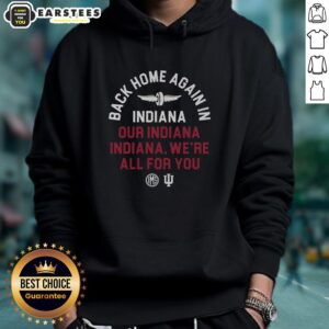 Alt Text: Good Indiana Fight Song hoodie featuring Indianapolis Motor Speedway design, perfect for fans and racing enthusiasts.