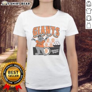 Alt Text: Top Mitchell & Ness cream San Francisco Giants step back up ladies tee featuring stylish design and comfortable fit.