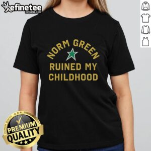 Nice Minnesota Wild Norm Green Ruined My Childhood Star Ladies Tee featuring bold graphics and a comfortable fit.