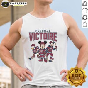 Pretty Montreal Victoire Disney Team ice hockey tank top featuring vibrant colors and a stylish design for fans.