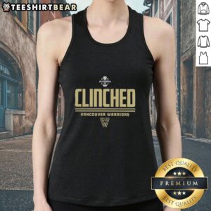 Good Vancouver Warriors Clenched NLL 2026 Playoffs tank top featuring team logo and vibrant colors for fans.