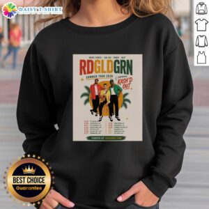 Top Rdgldgrn Good Vibes Go Go rock rap band summer tour 2026 sweatshirt featuring vibrant colors and trendy design.