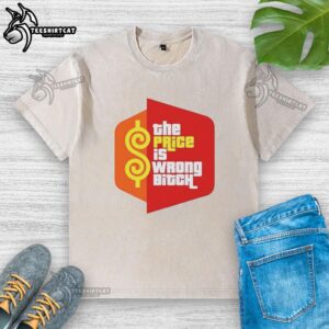 Happy Gilmore washed T-shirt featuring 'The Price Is Wrong, Bitch' quote for fans of classic comedy apparel.