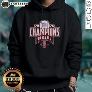 Alt Text: Awesome San Diego State Aztecs NCAA Champions baseball 2026 hoodie featuring team colors and logo.