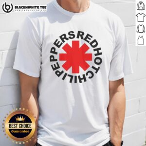 Alt Text: Top Red Hot Chili Peppers logo T-shirt featuring vibrant design, perfect for fans of the iconic rock band.